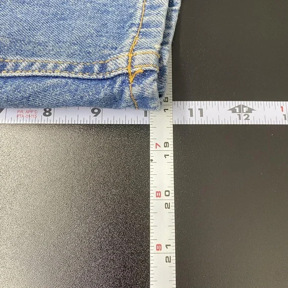 We The Free Shorts Womens 27 Blue Denim Bermuda Button Fly Relaxed 100% Cotton - Picture 12 of 14